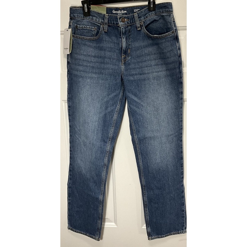 Goodfellow & Co Total Flex Full Straight Leg/Hip/Thigh Blue Denim Men's 30 x 32